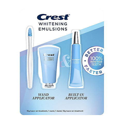 Crest Whitening Emulsions Teeth Whitening Treatment Value Pack, On-the-Go, 0.63 oz. + 0.35 oz.
