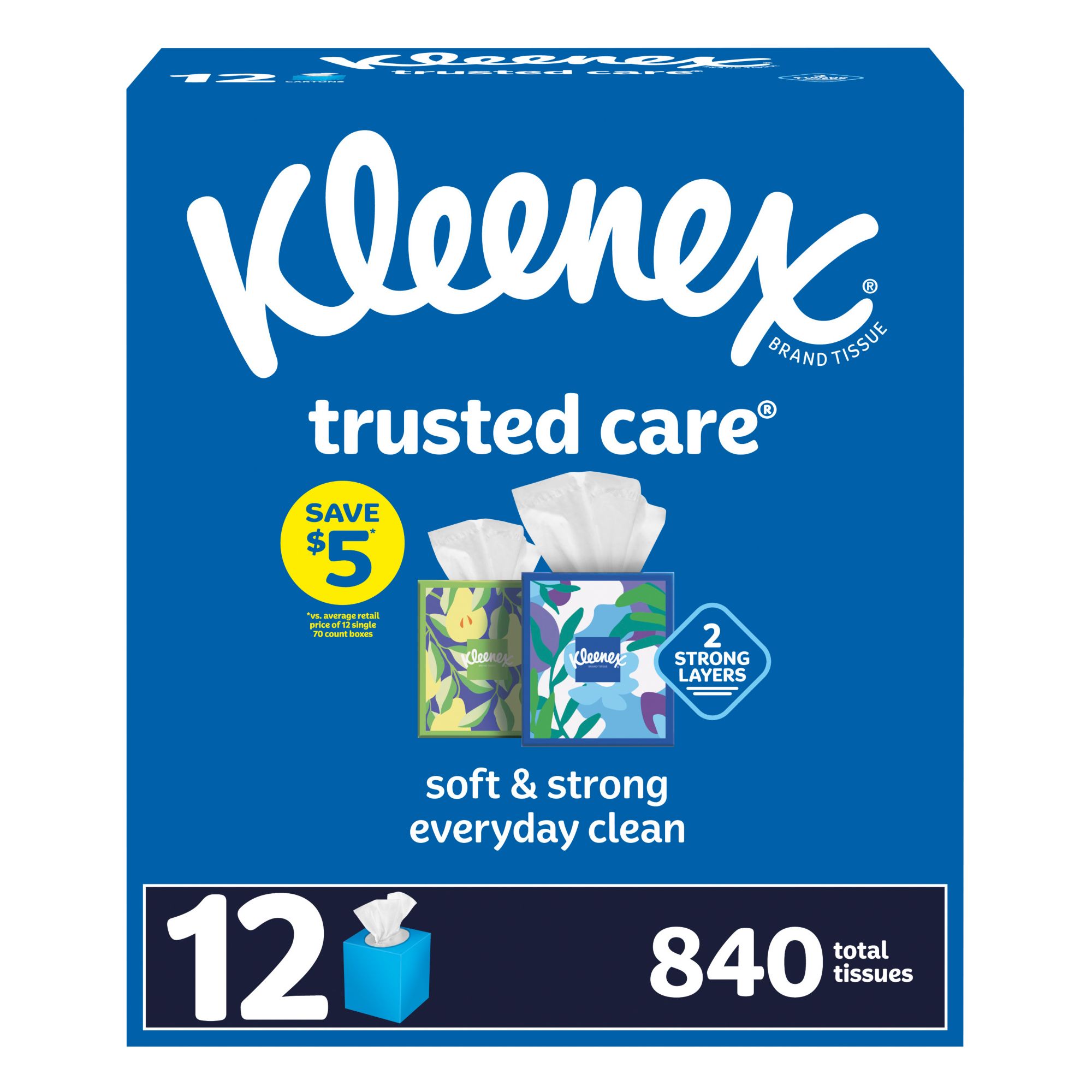 Kleenex Trusted Care Facial Tissues, 12 ct.