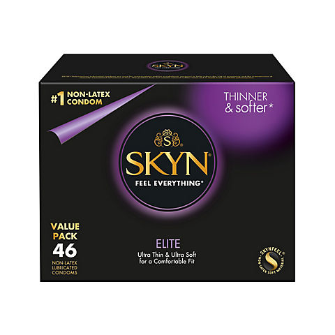 SKYN Elite Non-Latex Lubricated Condoms, 46 ct.