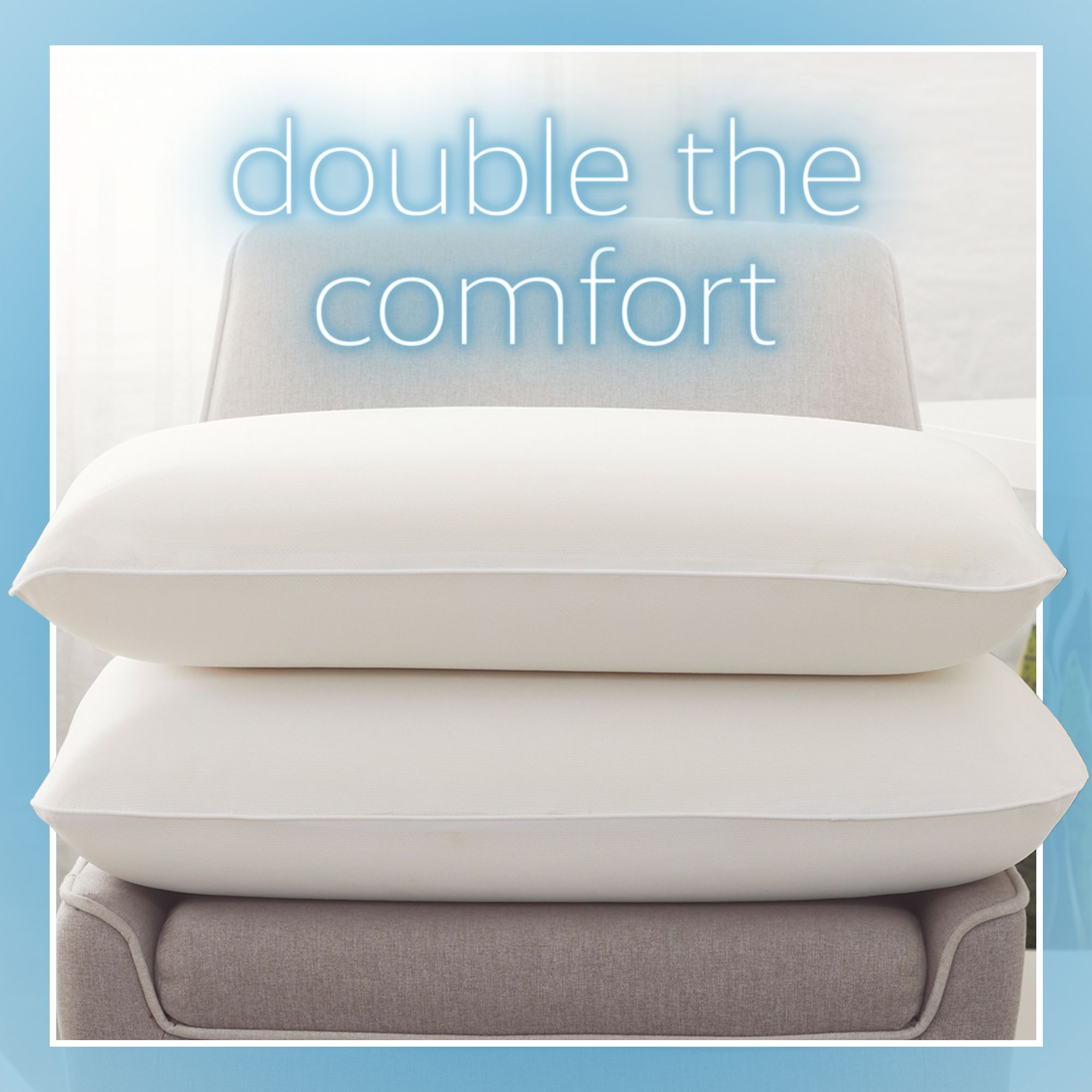 Comfort Revolution Memory Foam Bed Pillow - White (Twin Pack)