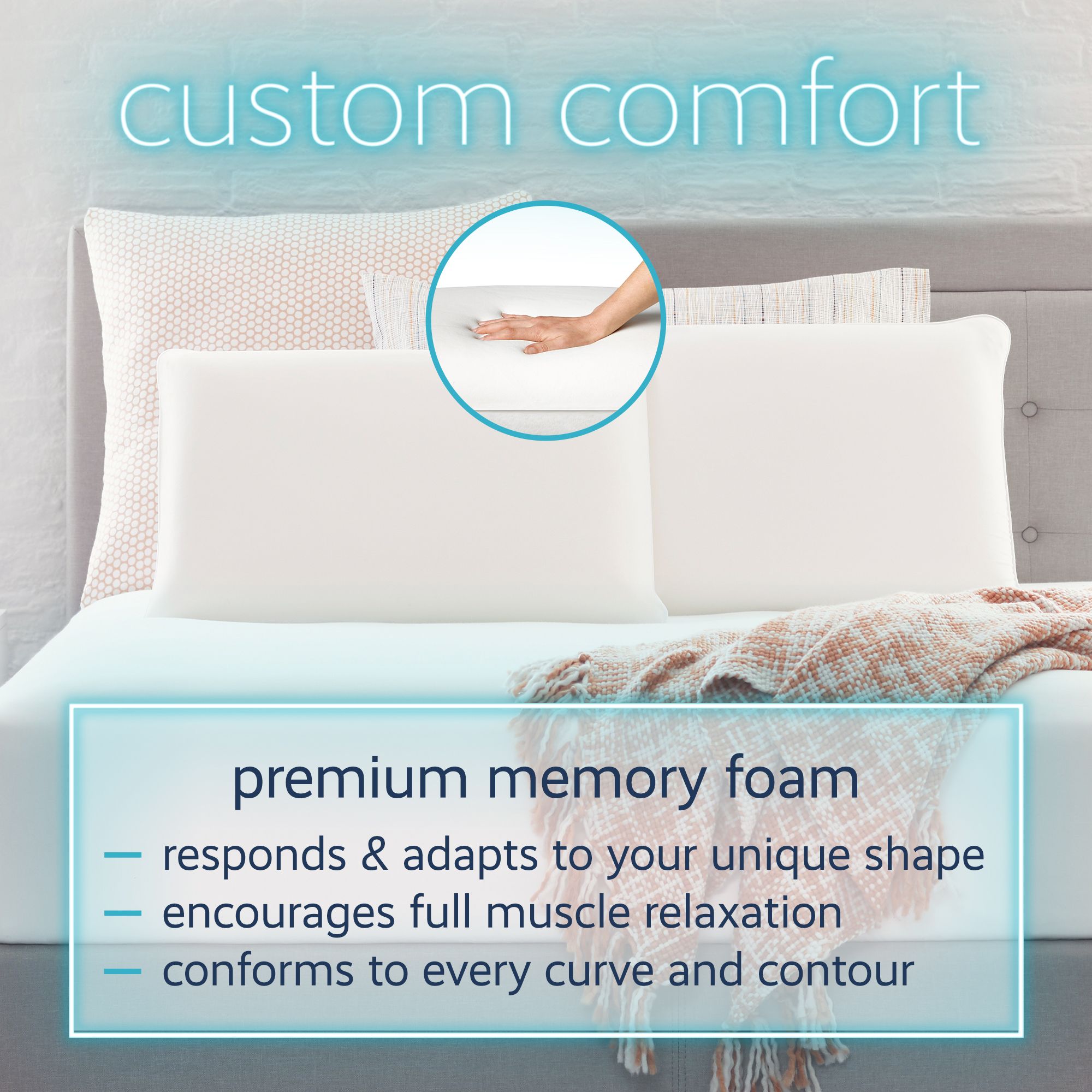 Comfort Revolution Memory Foam Pillows - Twin Pack