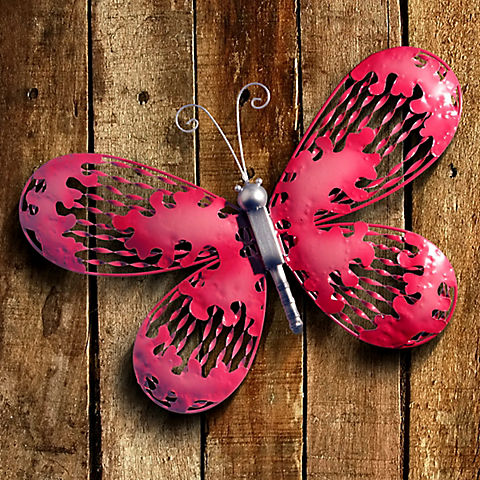 National Tree Company 18" Pink Butterfly Wall Decoration