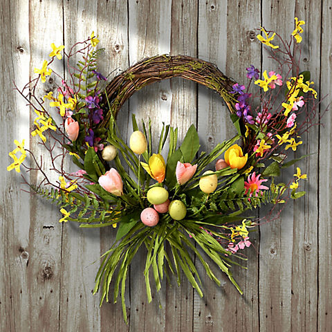 National Tree Company 20" Easter Eggs Wreath