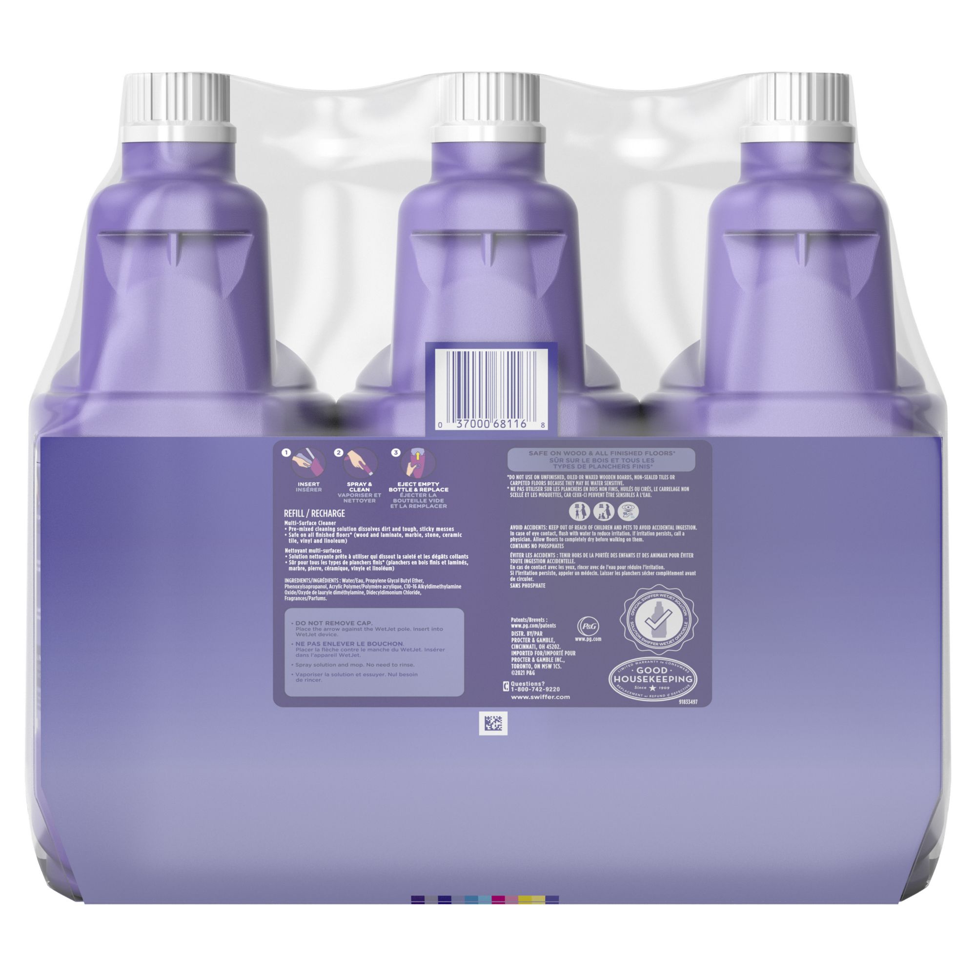 Fast-acting, powerful and refreshing spray mop liquid detergent