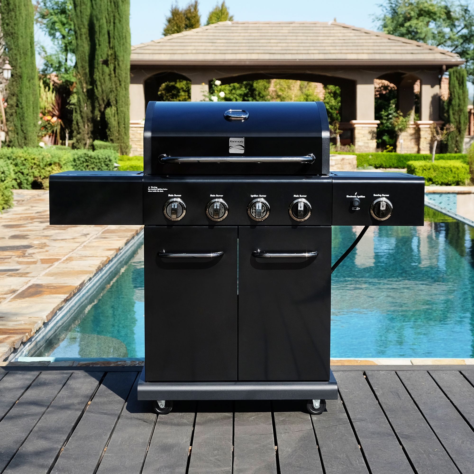 Kenmore 4-Burner Gas Grill with Side Searing Burner