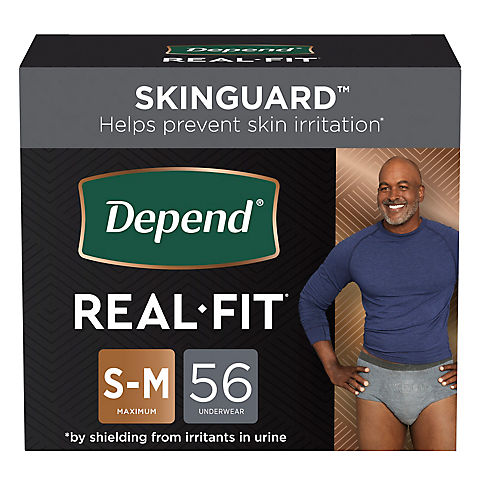 Depend Real Fit Incontinence Underwear for Men, S/M