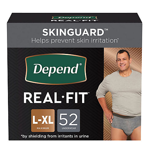 Depend Real Fit Incontinence Underwear for Men, L/XL
