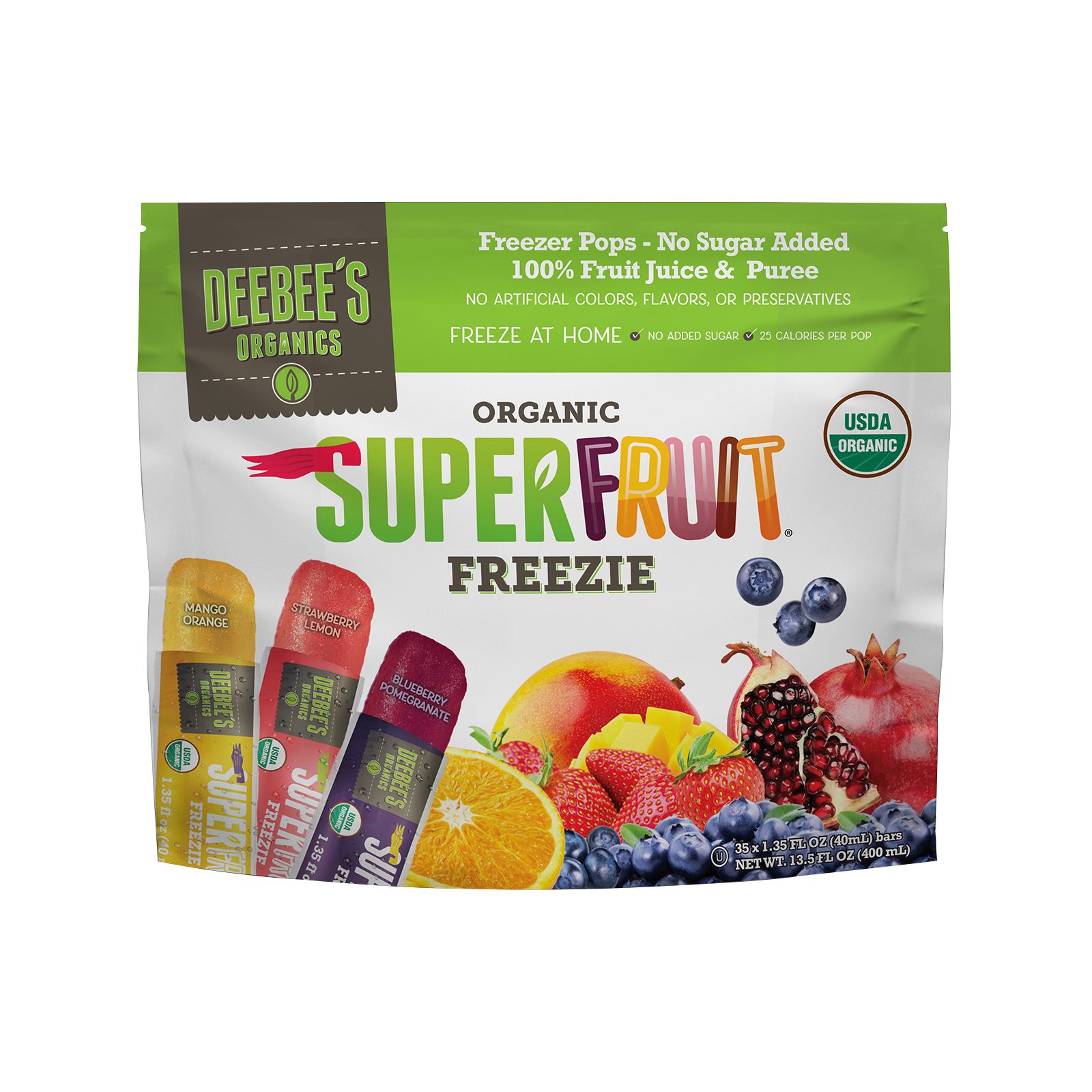 DeeBee's Organics SuperFruit Freezie, 35 pk.