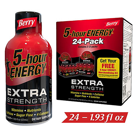 Extra Strength 5-Hour Energy, Berry Flavor, 24 pk./1.93 oz.