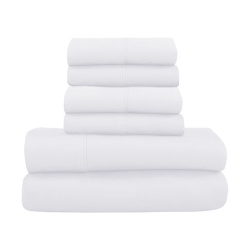 Royale Linens Percale Organic 100% Cotton 6-Pc. Queen Size Sheet Set