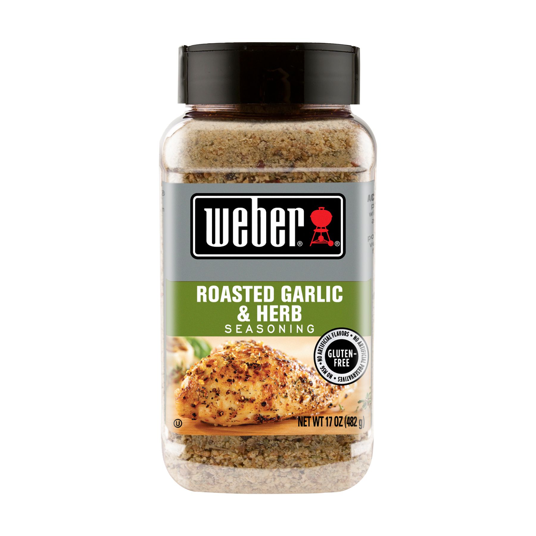 Weber Roasted Garlic & Herb Seasoning, Kosher, 2.75 Oz, Salt, Spices &  Seasonings