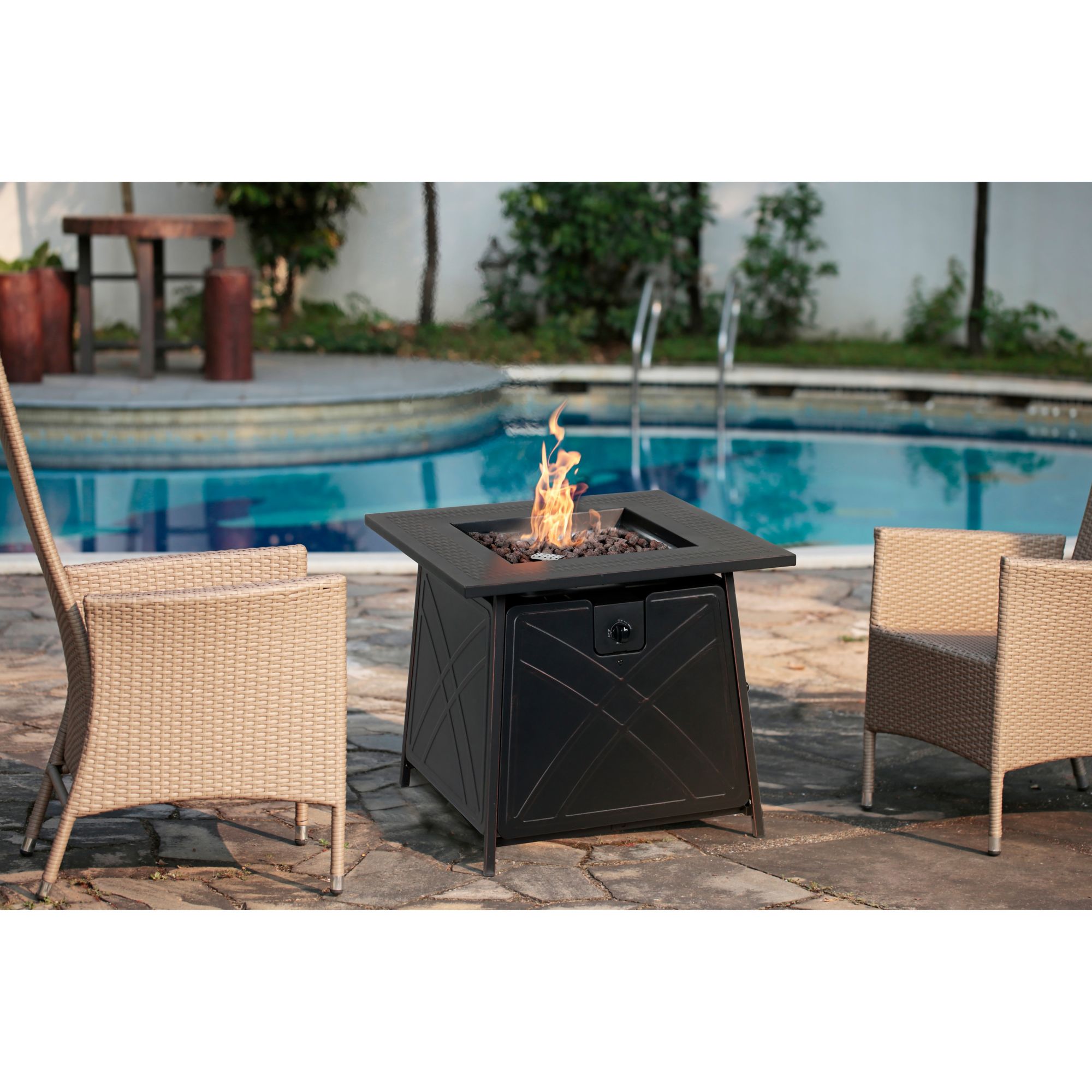 Berkley Jensen 28 Gas Fire Pit Table Bjs Wholesale Club