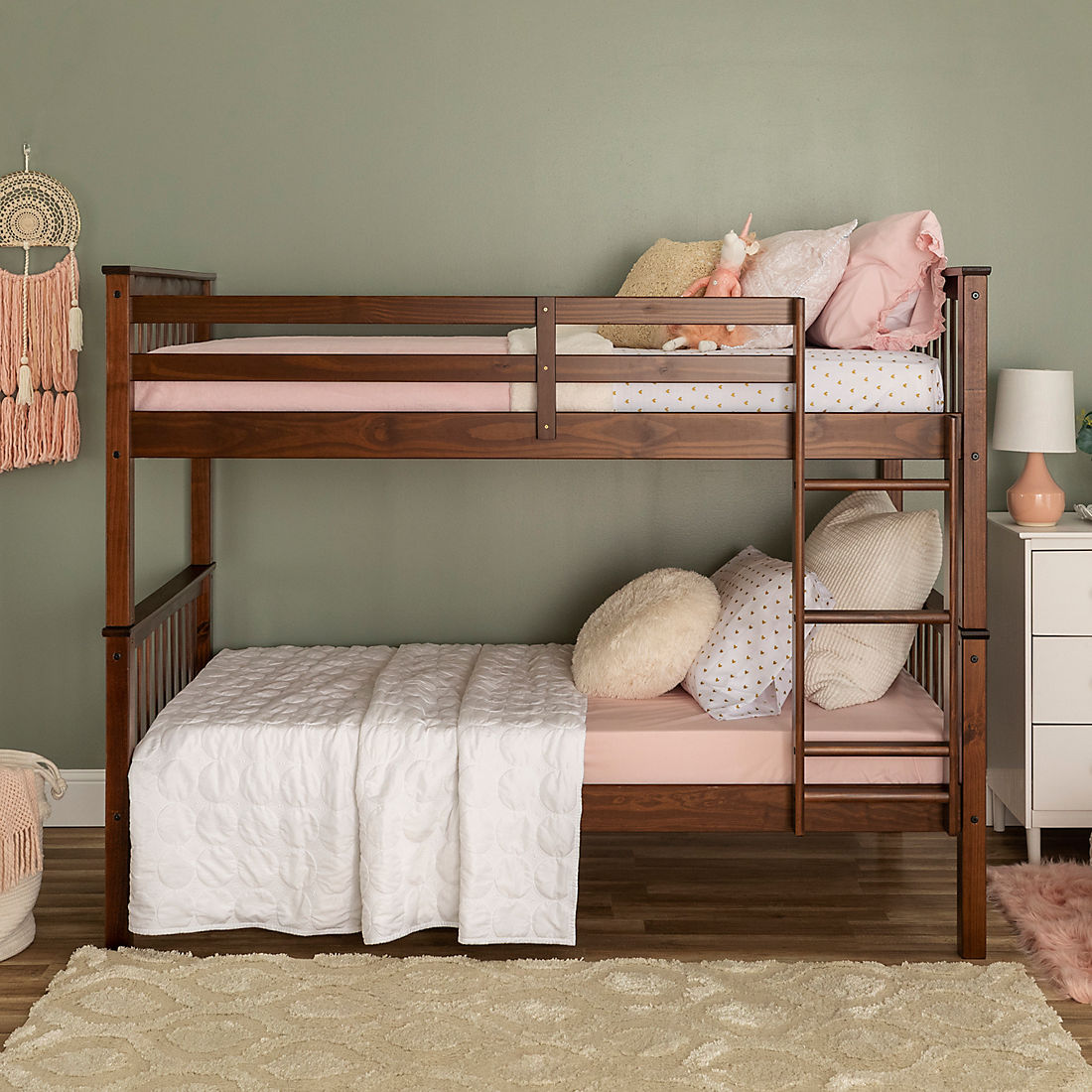 W Trends Twin Over Mission Style, Bjs Bunk Bed With Trundle