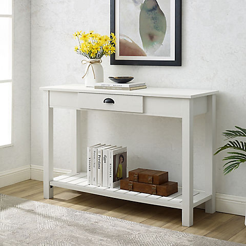 W. Trends 48" Modern Farmhouse Single Drawer Entry Table