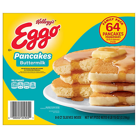 Eggo Family Size Buttermilk Pancakes, 64 ct.