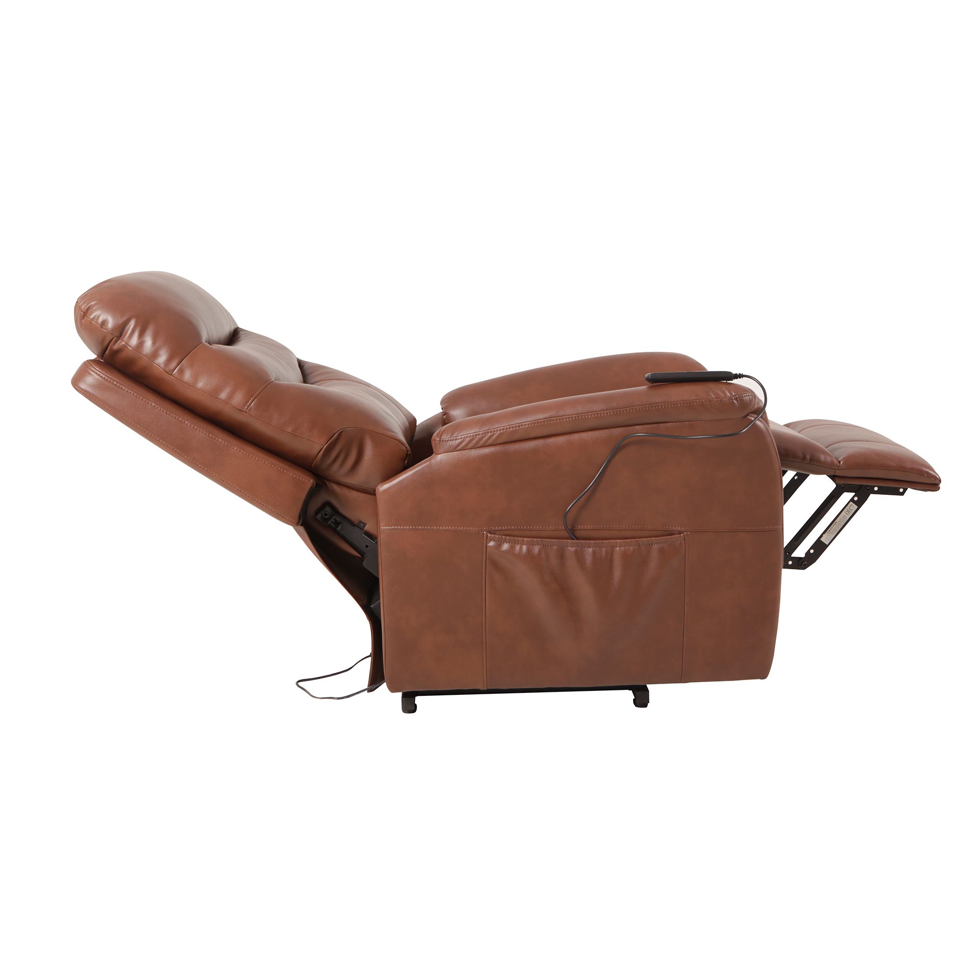 Lifesmart Power Lift Chair Recliner with Heat and Massage Brown