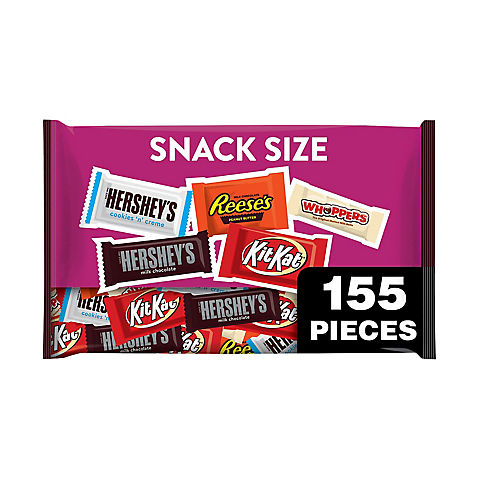 Hershey's, Reese's, Kit Kat & Whoppers Factory Favorites Assortment, Snack Size Candy (68.7 oz., 155 pieces)