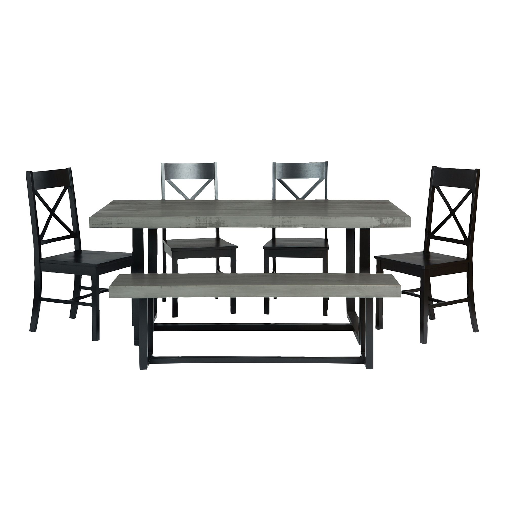 W. Trends 7 Piece Modern Farmhouse Dining Set