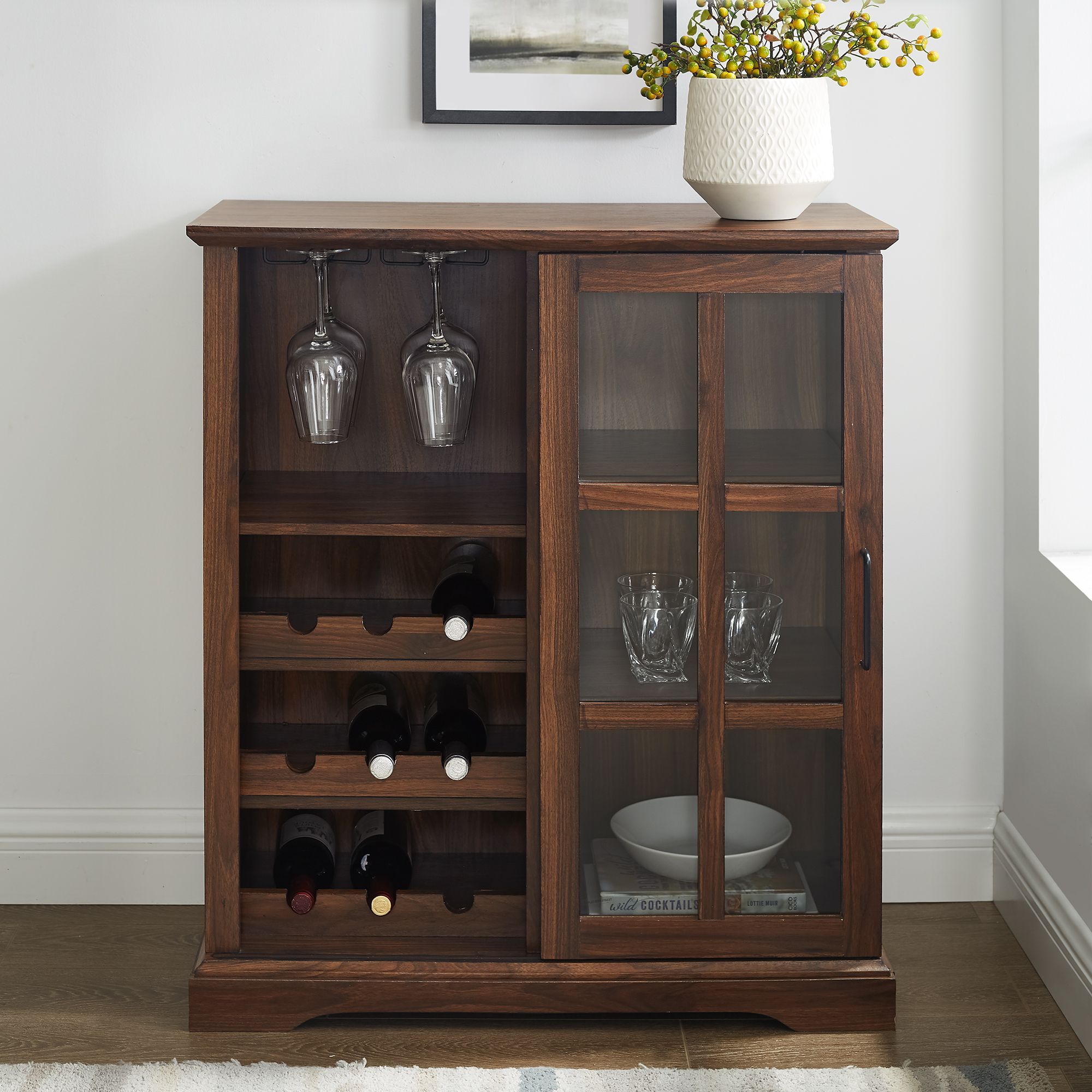 Modern Glass Bar Cabinet Pull