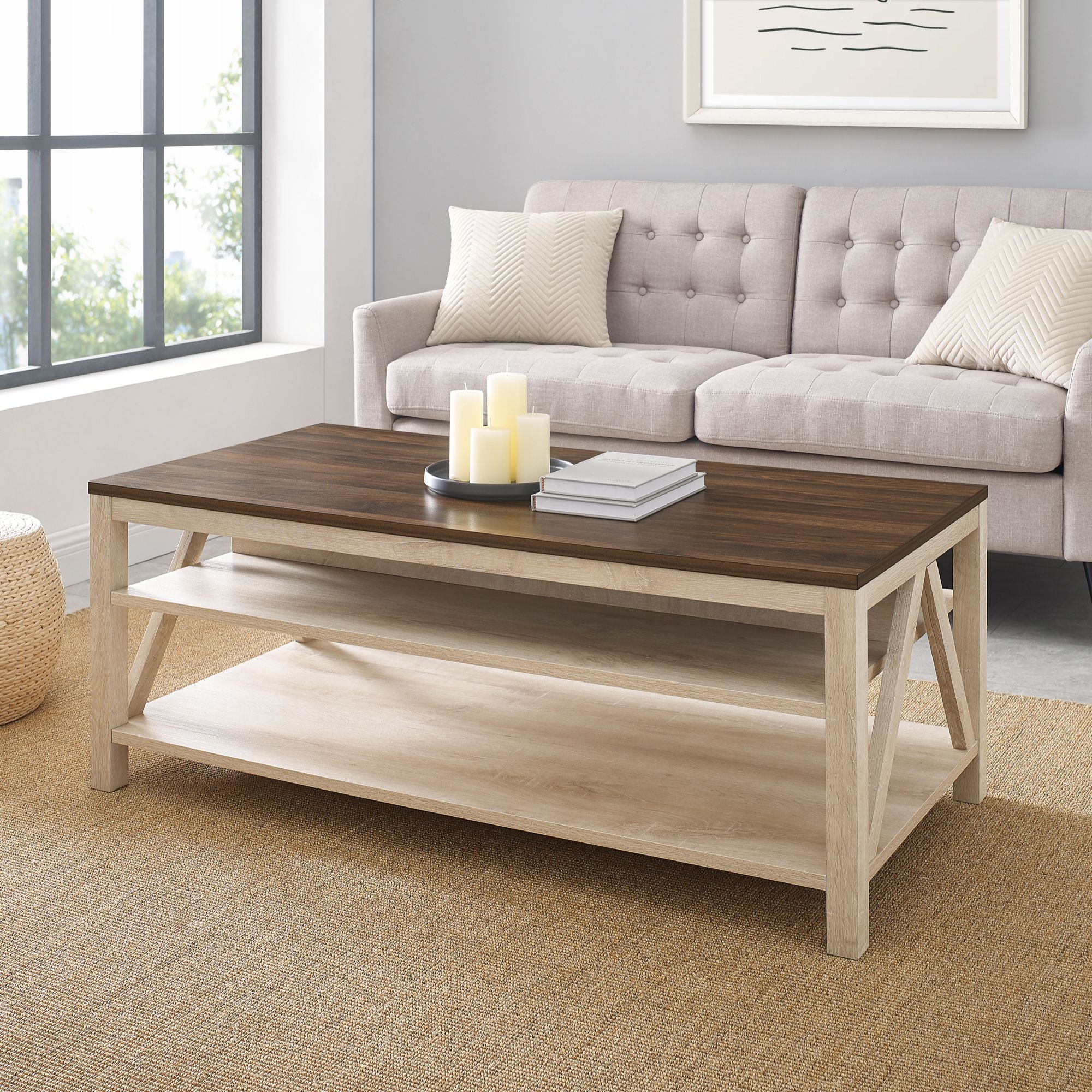 Frame Coffee Table with Storage