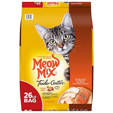 Meow Mix Tender Centers Salmon and Chicken Dry Cat Food, 26 lbs.