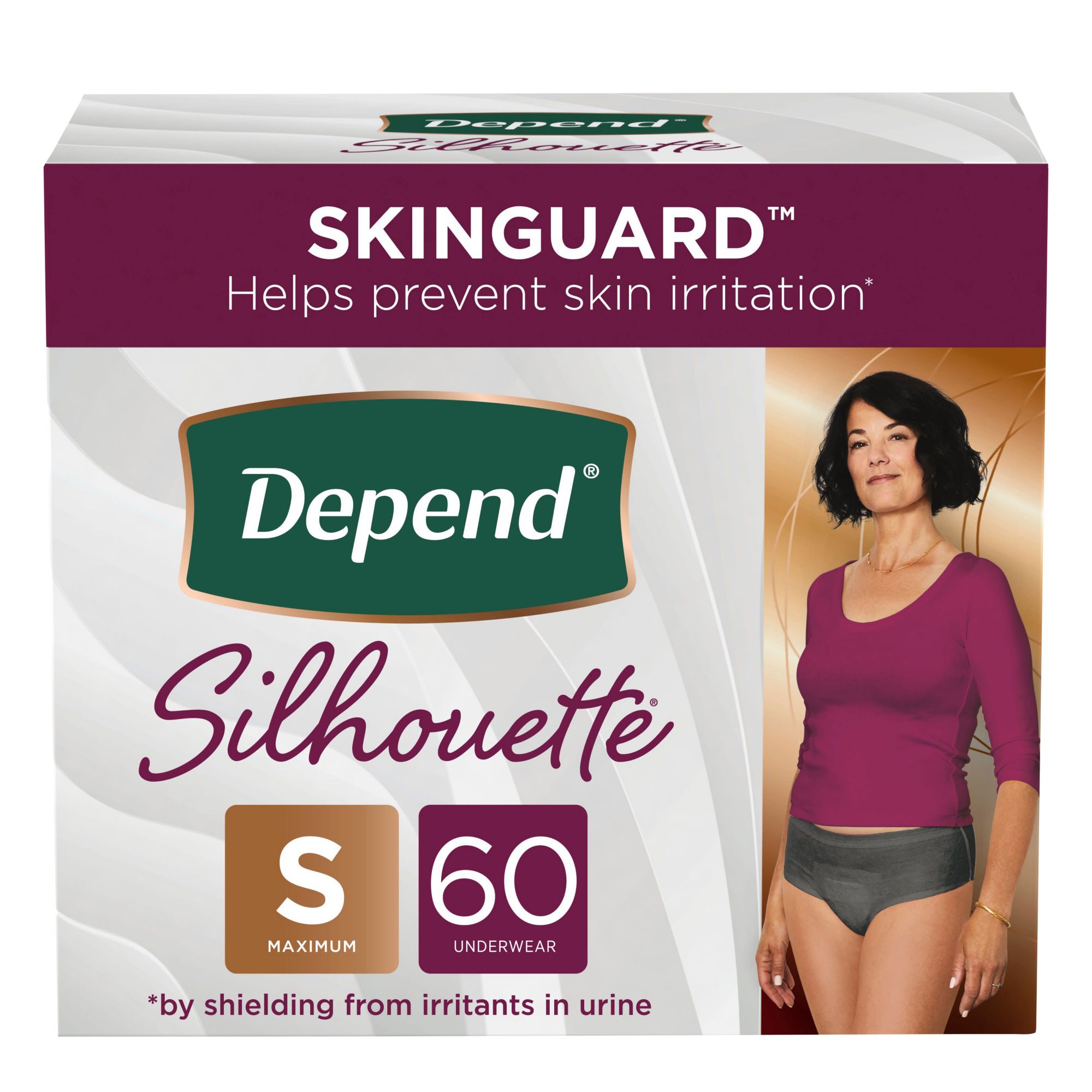 Depend Silhouette Incontinence Underwear for Women, S-XL, 60 ct.