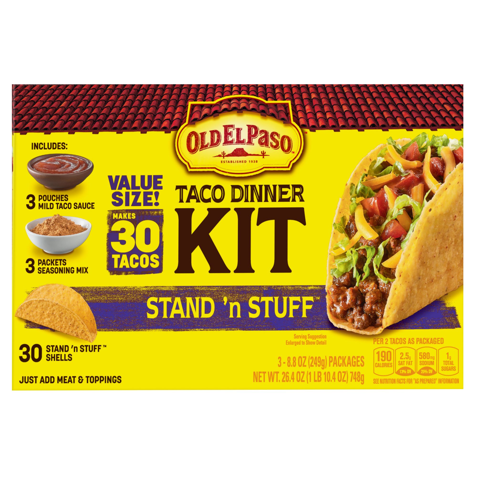 Old El Paso Stand N Stuff Taco Dinner Kit Bjs Wholesale Club 0578