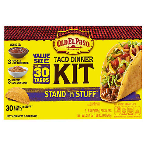 Old El Paso Stand 'N Stuff Taco Dinner Kit, 3 pk.