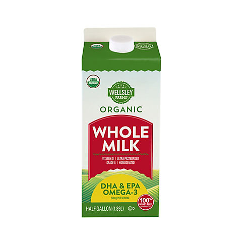 Wellsley Farms Organic Whole Milk with DHA and EPA Omega-3, 4.5 lbs.
