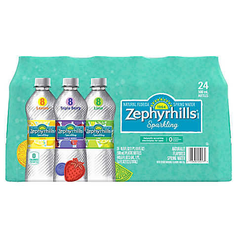 Zephyrhills Assorted Flavor Sparkling Natural Spring Water, 24 pk./16 oz.