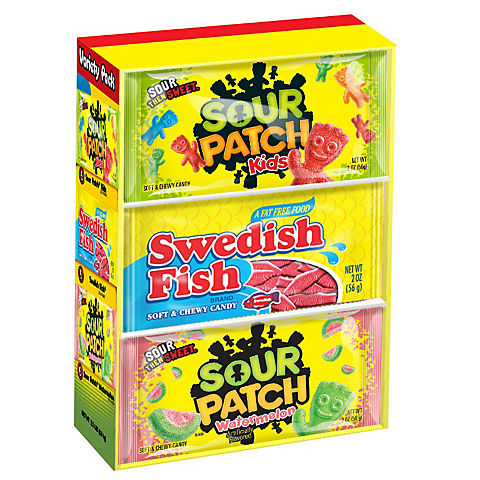 Sour Patch Kids & Swedish Fish Candy Variety Pack, 18 pk.