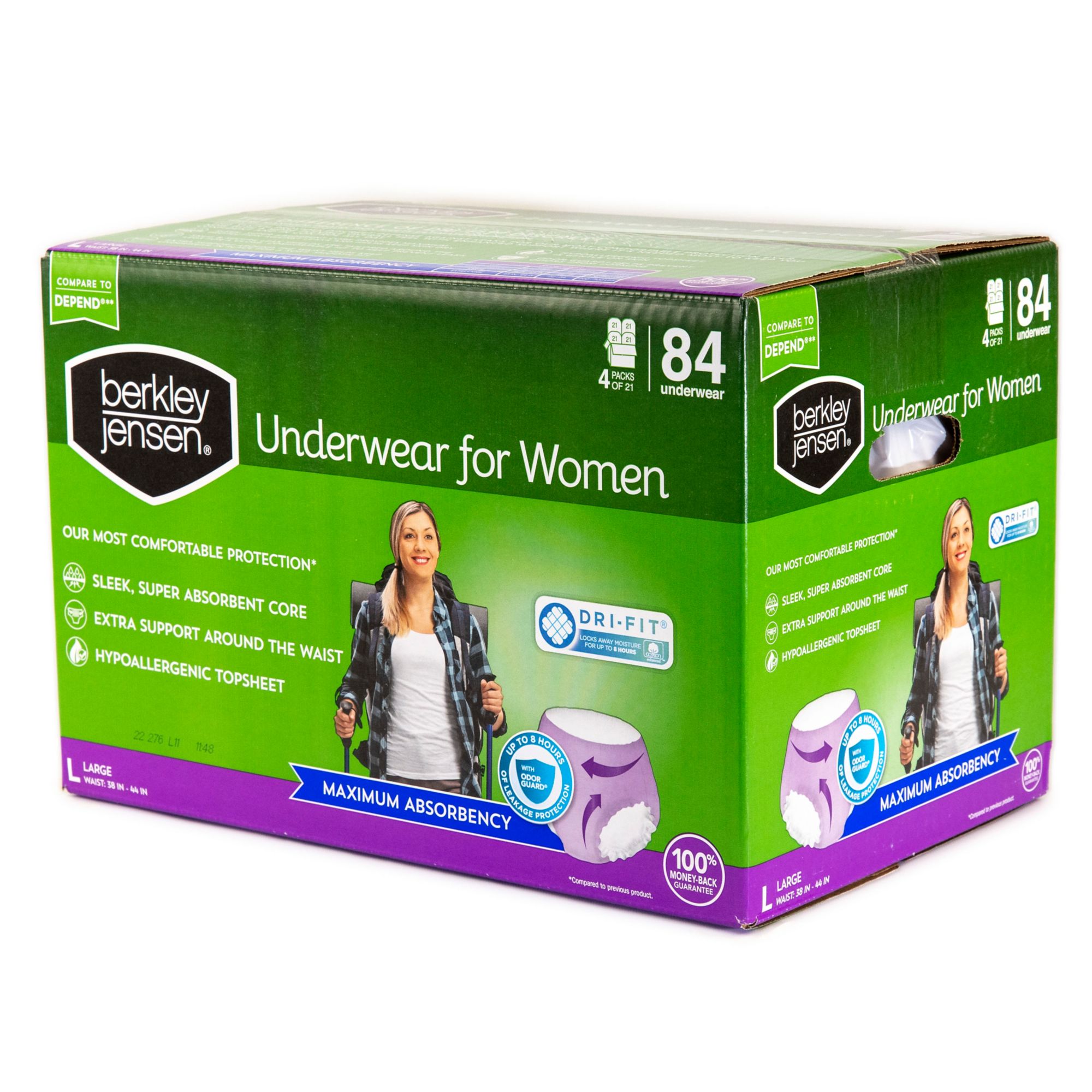 Depend Fresh Protection Adult Incontinence Underwear for Women, Extra-Large  - Blush, 80 ct.