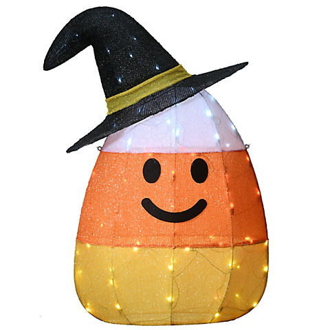 National Tree 35" Pre-Lit Candy Corn Witch
