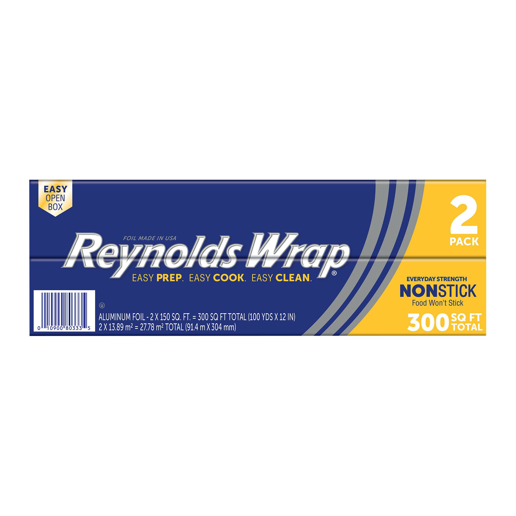 Reynolds Wrap Aluminum Foil, Everyday Strength, Nonstick, 50 Square Feet