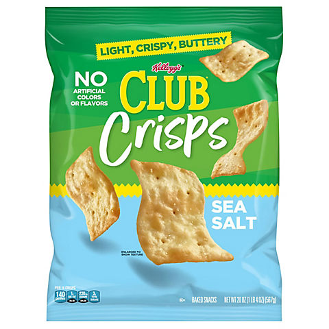 Kellogg's Sea Salt Club Cracker Crisps, 20 oz.