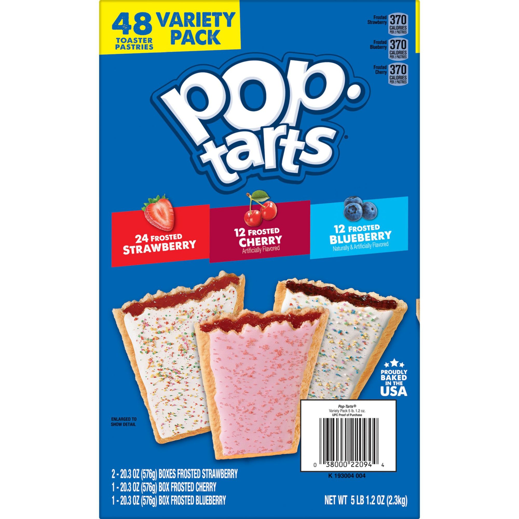 Pop-Tarts Four Flavor Variety Pack, 60 Count