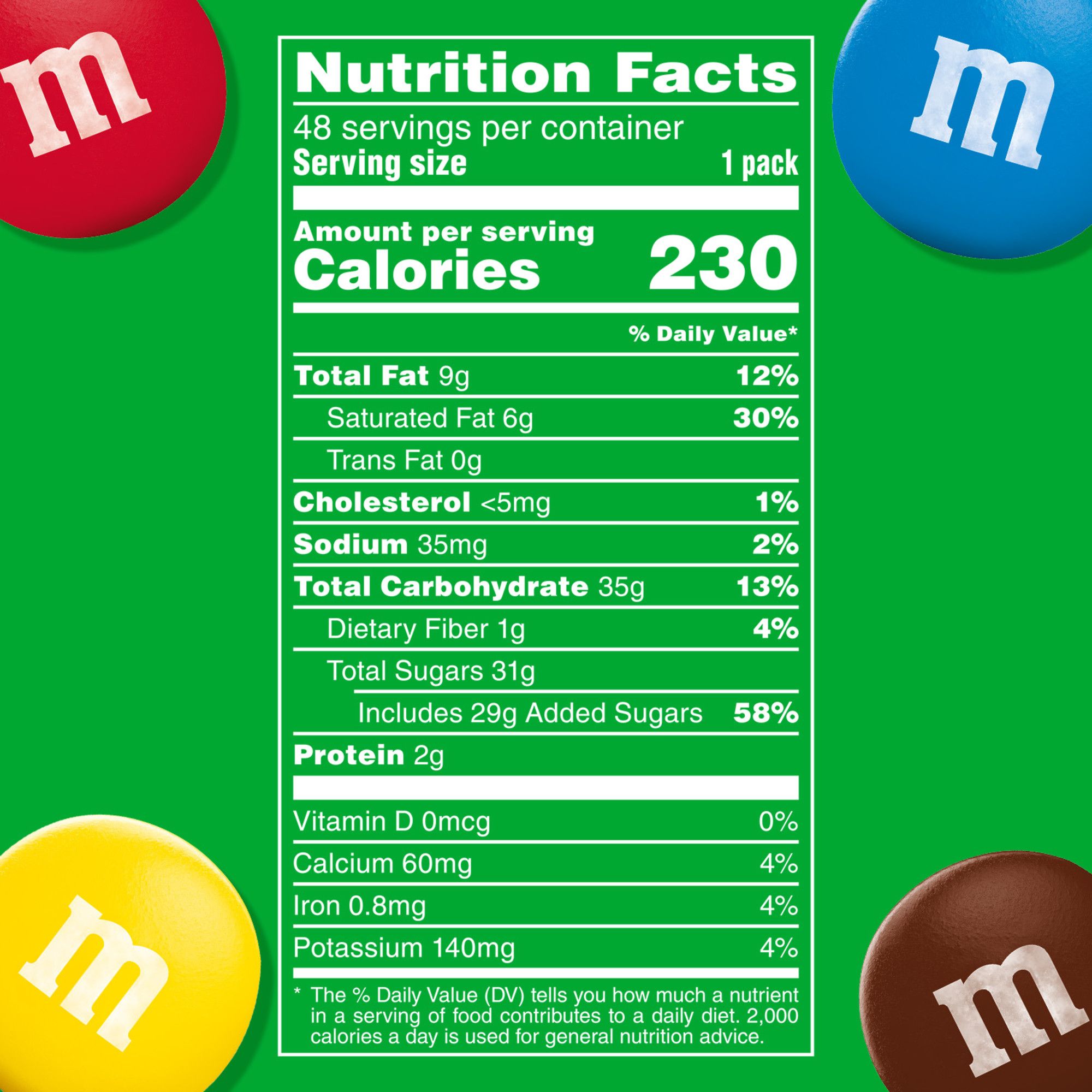 M&M 's Candies, 1.69 oz, 36 Count