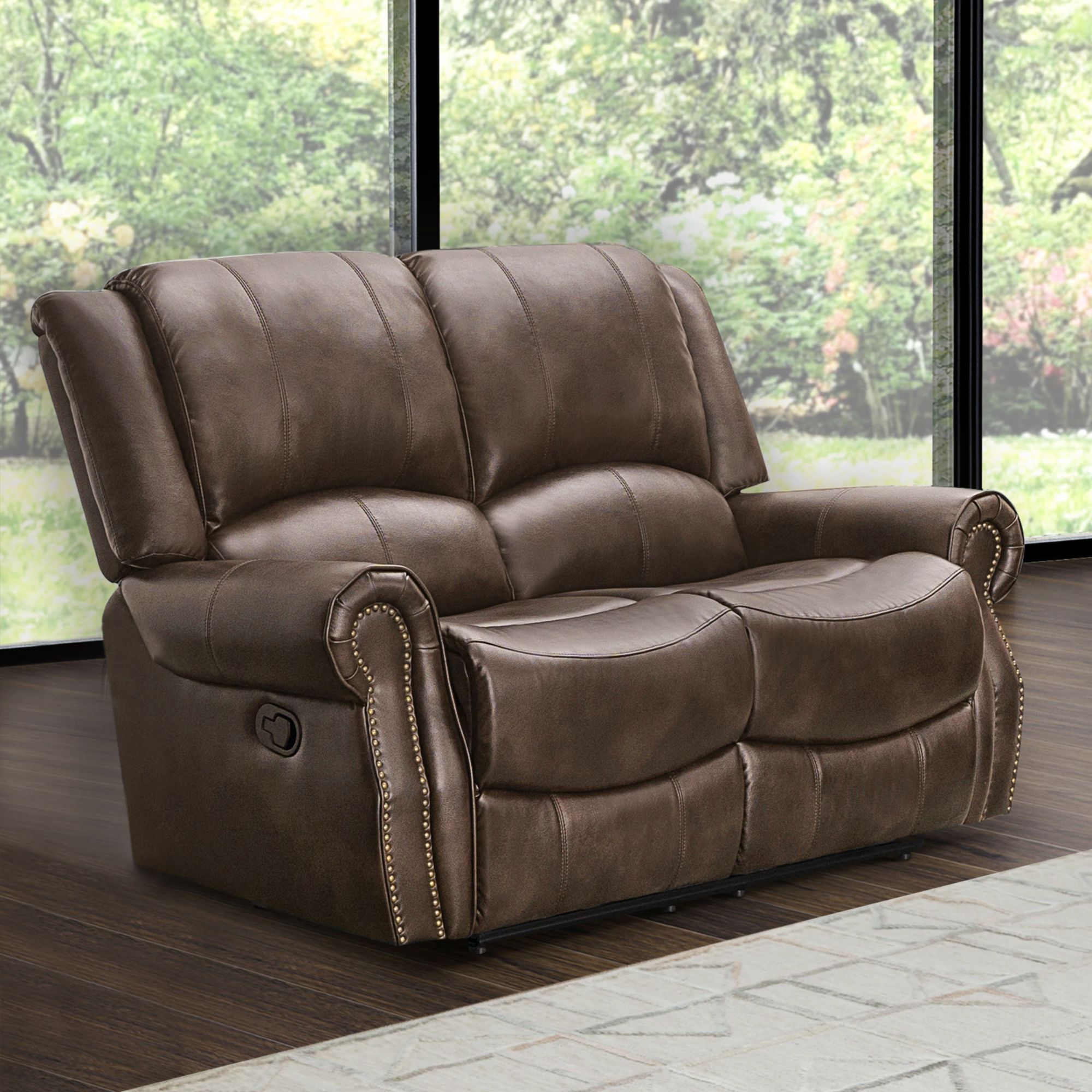 leather recliner love seat