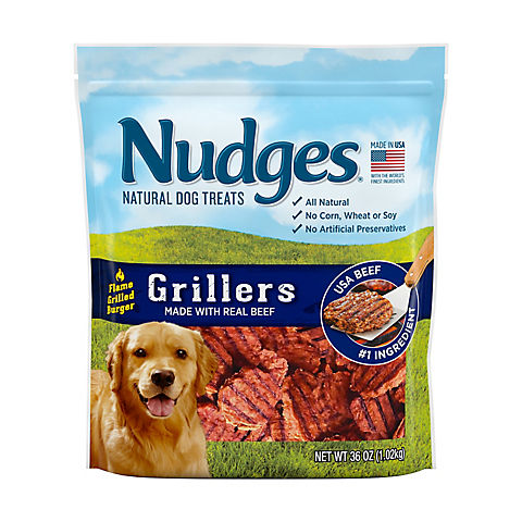 Nudges Griller Burger Natural Dog Treats, 36 oz.