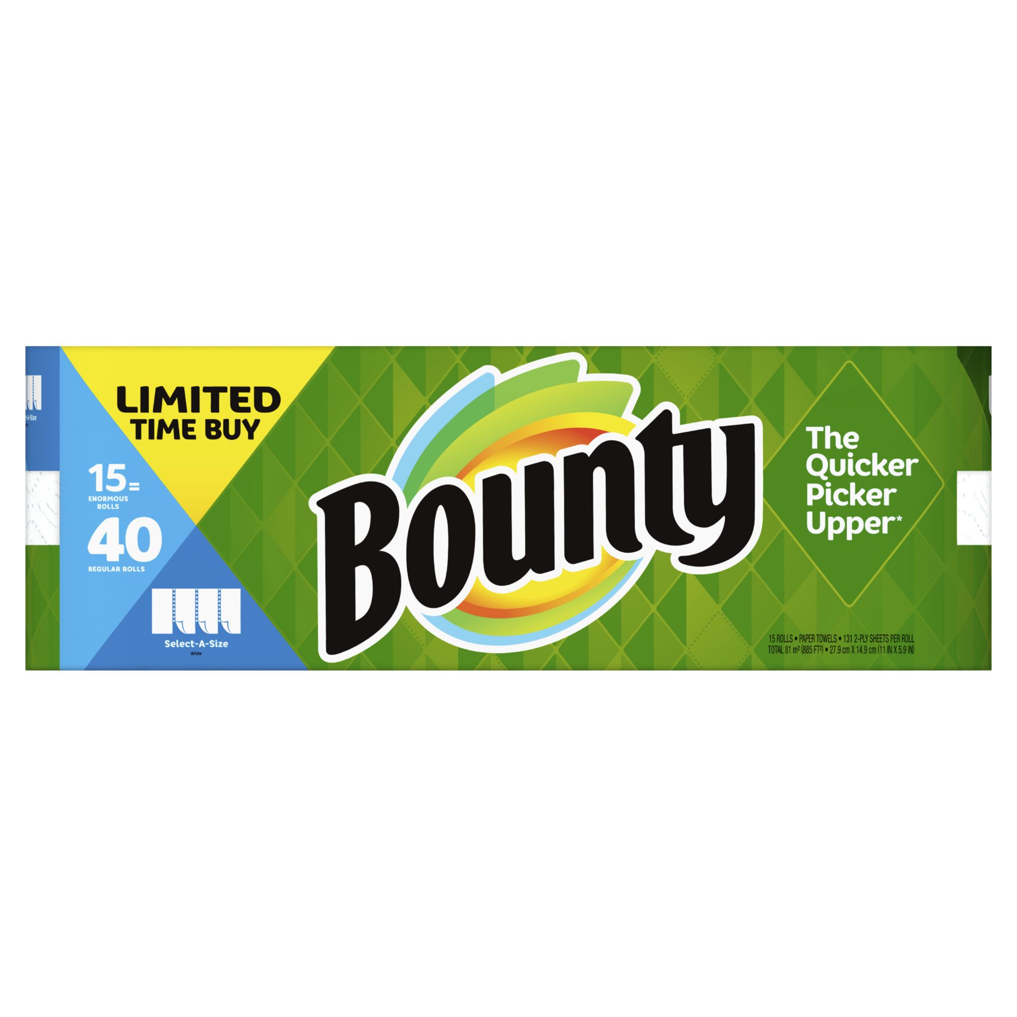 Bounty Select-A-Size Paper Towels, White - 12 pack