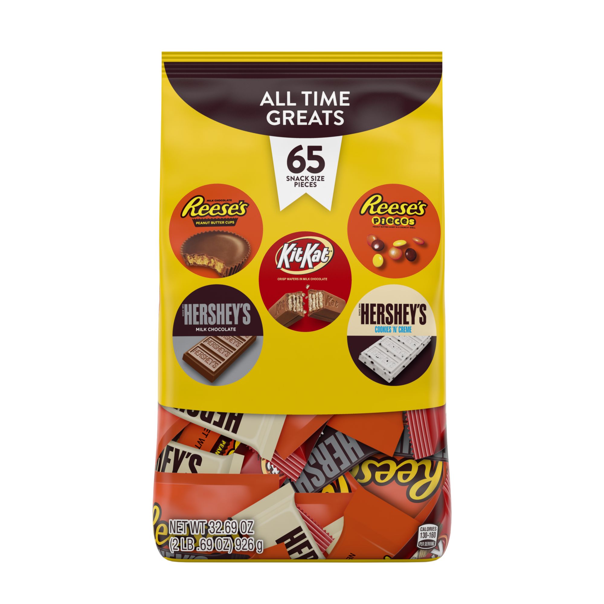 Reese's, Hershey's & Kit Kat Snack Size Candy Bars Variety Pack, 65  pk./32.69 oz.