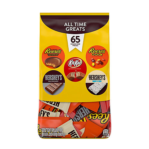 Reese's, Hershey's & Kit Kat Snack Size Candy Bars Variety Pack, 65 pk./32.69 oz.