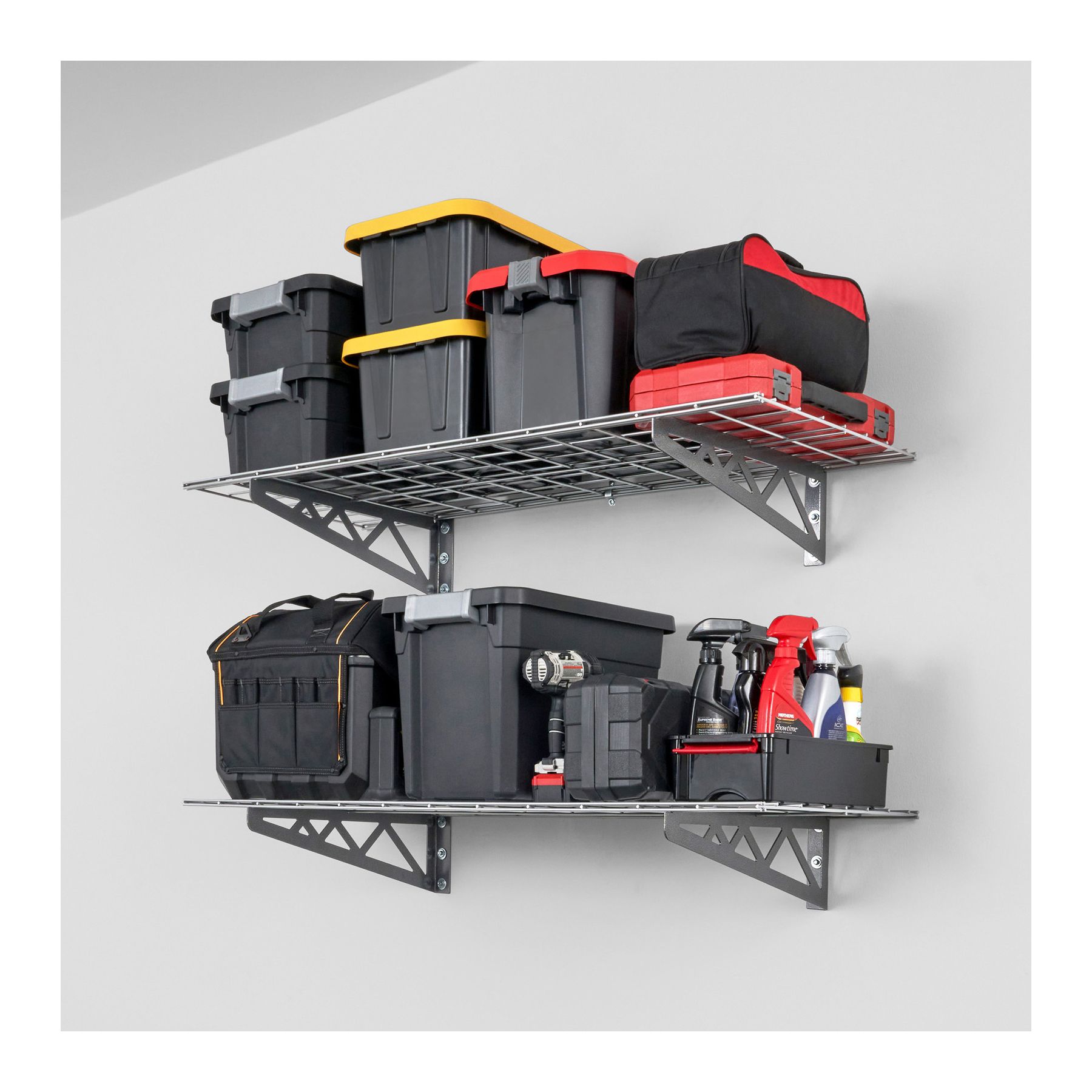 SafeRacks Tool Storage Rack - Garage Wall Mounted Rail and Track