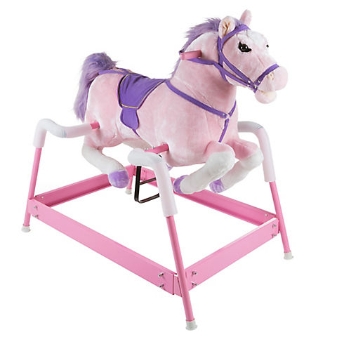 Toy Time Plush Spring Rocking Horse Ride-On