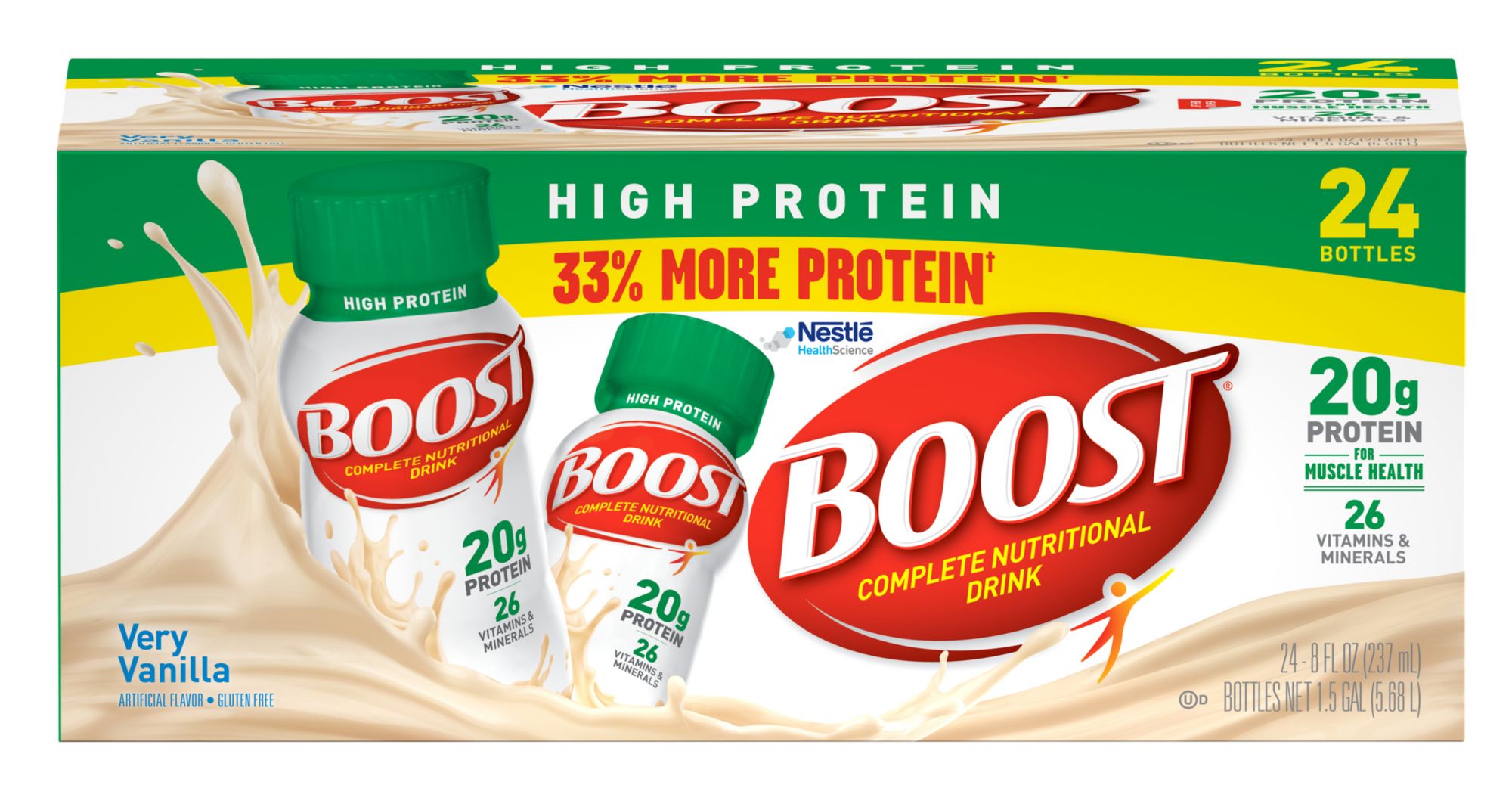 Boost High-Protein Drink, Vanilla, 24 pk./8 oz
