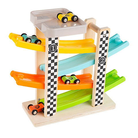 Toy Time 4-Pc. Wooden Car Ramp Race Car Set
