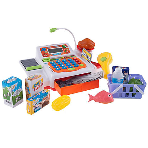 Toy Time Pretend Cash Register Supermarket Playset