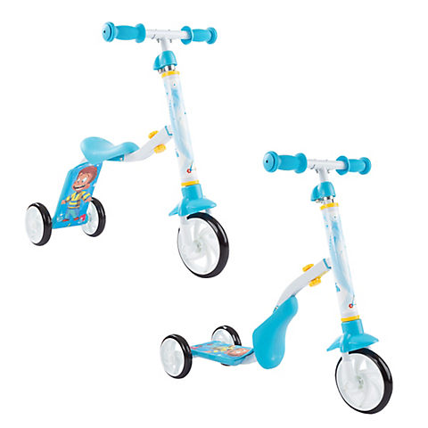 Toy Time 2-in-1 Convertible Ride-On Scooter with Adjustable Seat