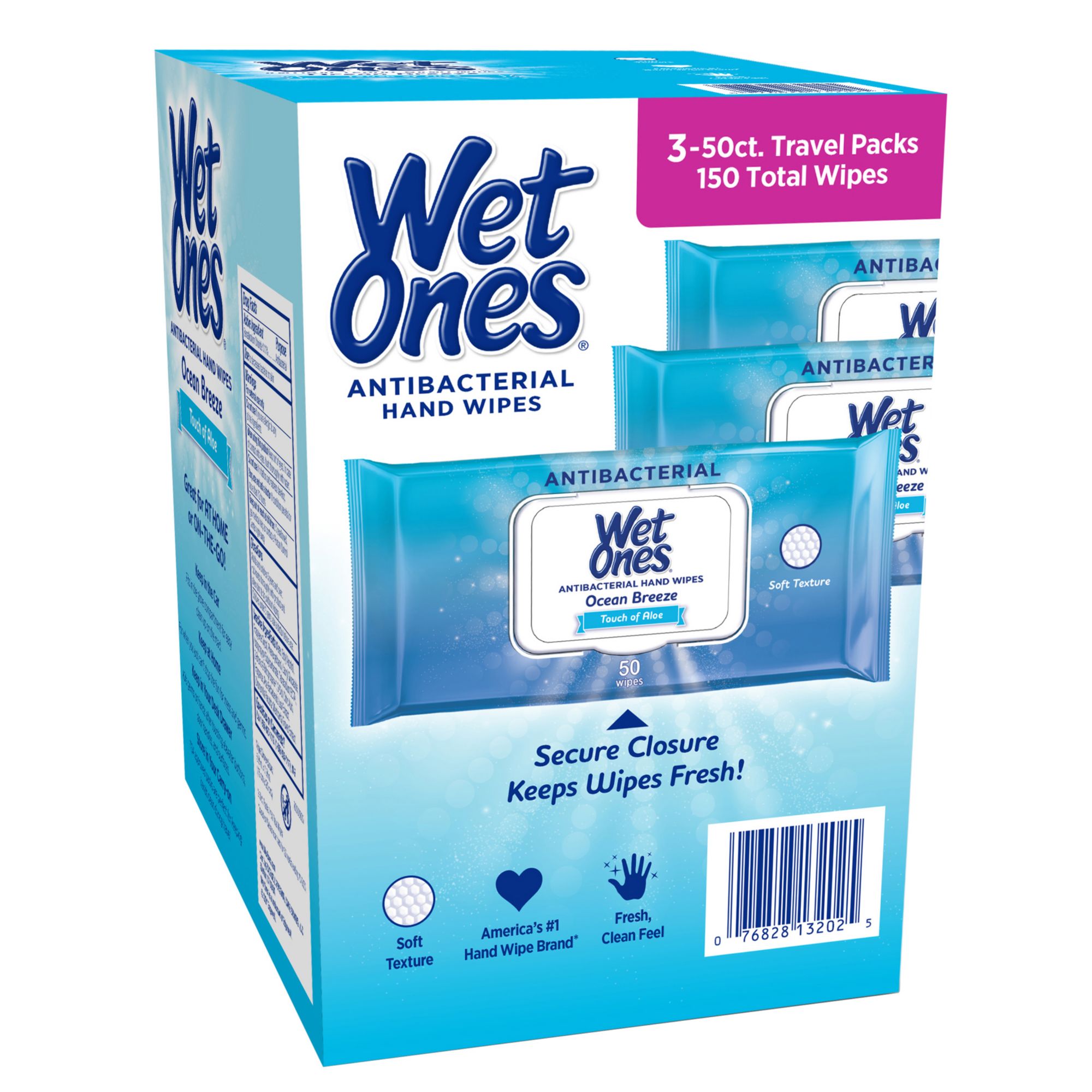 WET-ONES ANTIBACTERIAL WIPES 20ct x 10Pack (200 wipes) –