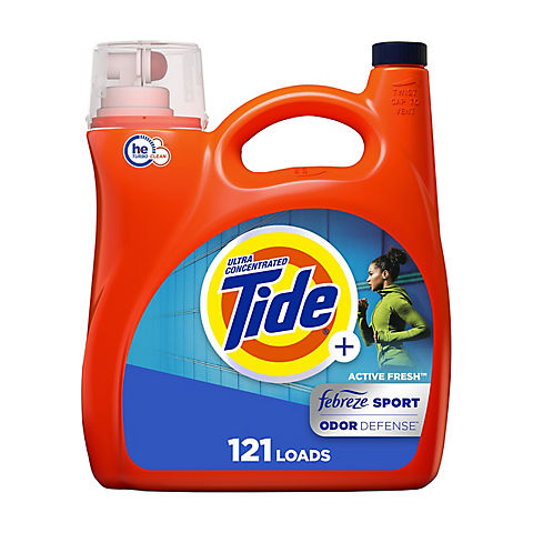 Tide Plus Febreze Sport Odor Defense Liquid Laundry Detergent, 165 fl. oz.